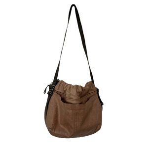 Rough & Tumble Borough Bag Womens Convertible Beige Brown Leather Crossbody